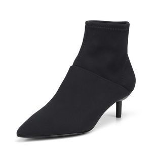 Donald Pliner 8.5 Black Bale Stretch Crepe Booties